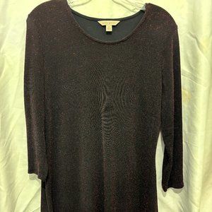 Laura Ashley Sequined Dress Shirt - M